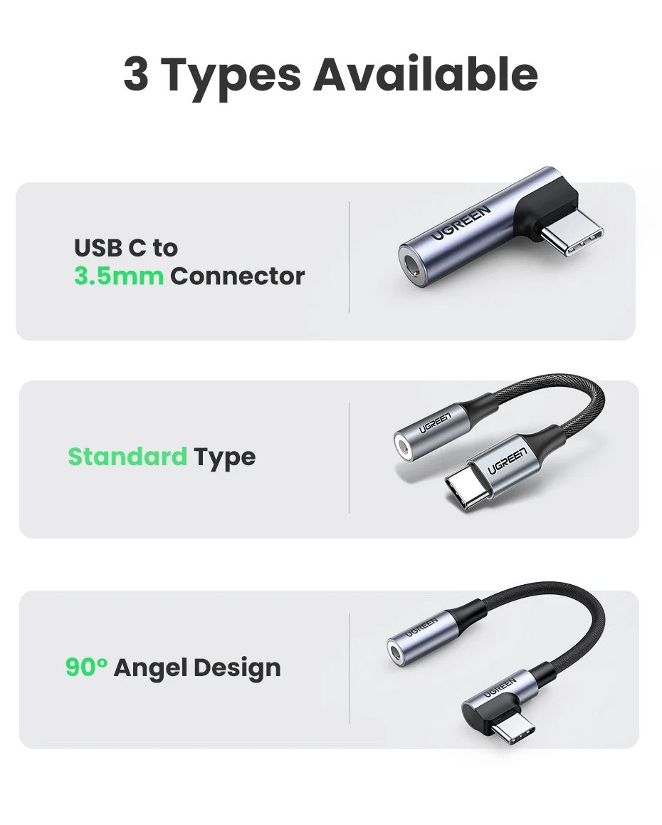 Đầu chuyển USB Type C sang 3.5mm Ugreen CM460 8