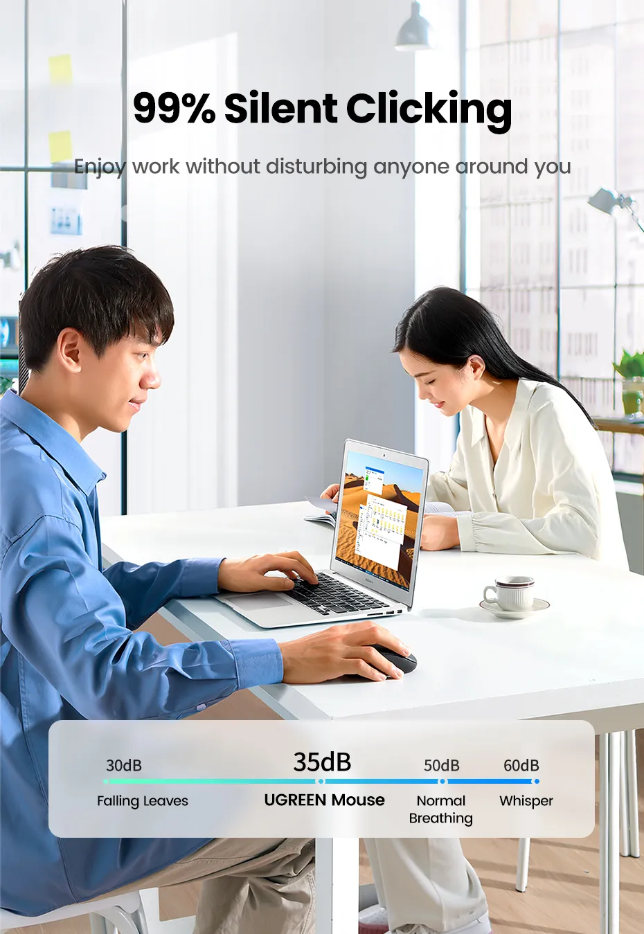 UGREEN 35900 chuột không dây Độ Nhạy Cao 4000 DPI - Hình ảnh 9