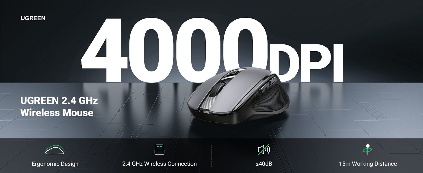 Chuột máy tính Bluetooth công thái học Ugreen MU006 18 Chuột máy tính