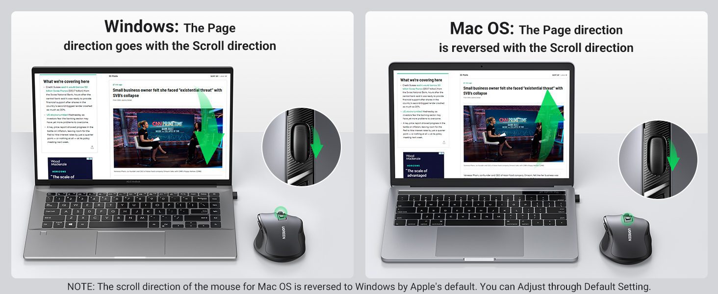 Chuột máy tính Bluetooth công thái học Ugreen MU006 20 Chuột máy tính Bluetooth công thái học Ugreen MU006