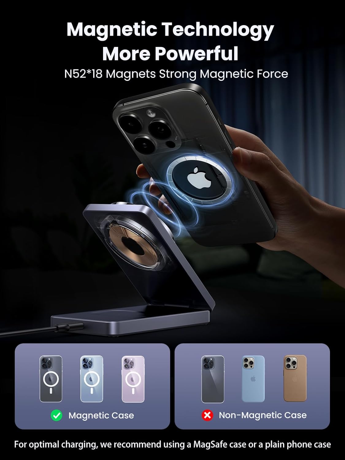 Sạc Không Dây Magnetic 2-in-1 Ugreen W528 - Hình ảnh 4