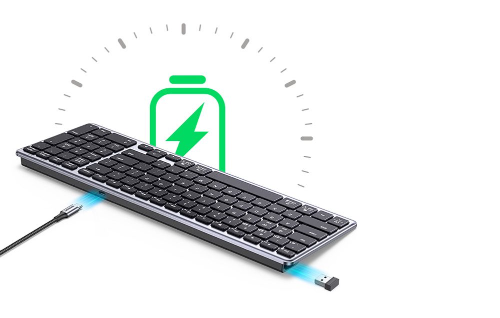 Bàn phím Bluetooth Ugreen KU005 siêu mỏng, hỗ trợ Wifi 26 Hiệu suất pin ấn tượng