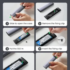 UGREEN 10903 - Hộp Đựng Ổ Cứng M.2 NGFF SATA USB-C 5Gbps CM400