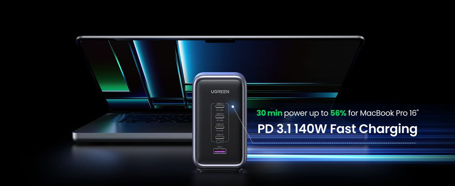 Bộ sạc Ugreen 300W để bàn đa năng Nexode GaN CD333 24 Bộ sạc Ugreen 300W để bàn đa năng Nexode GaN CD333