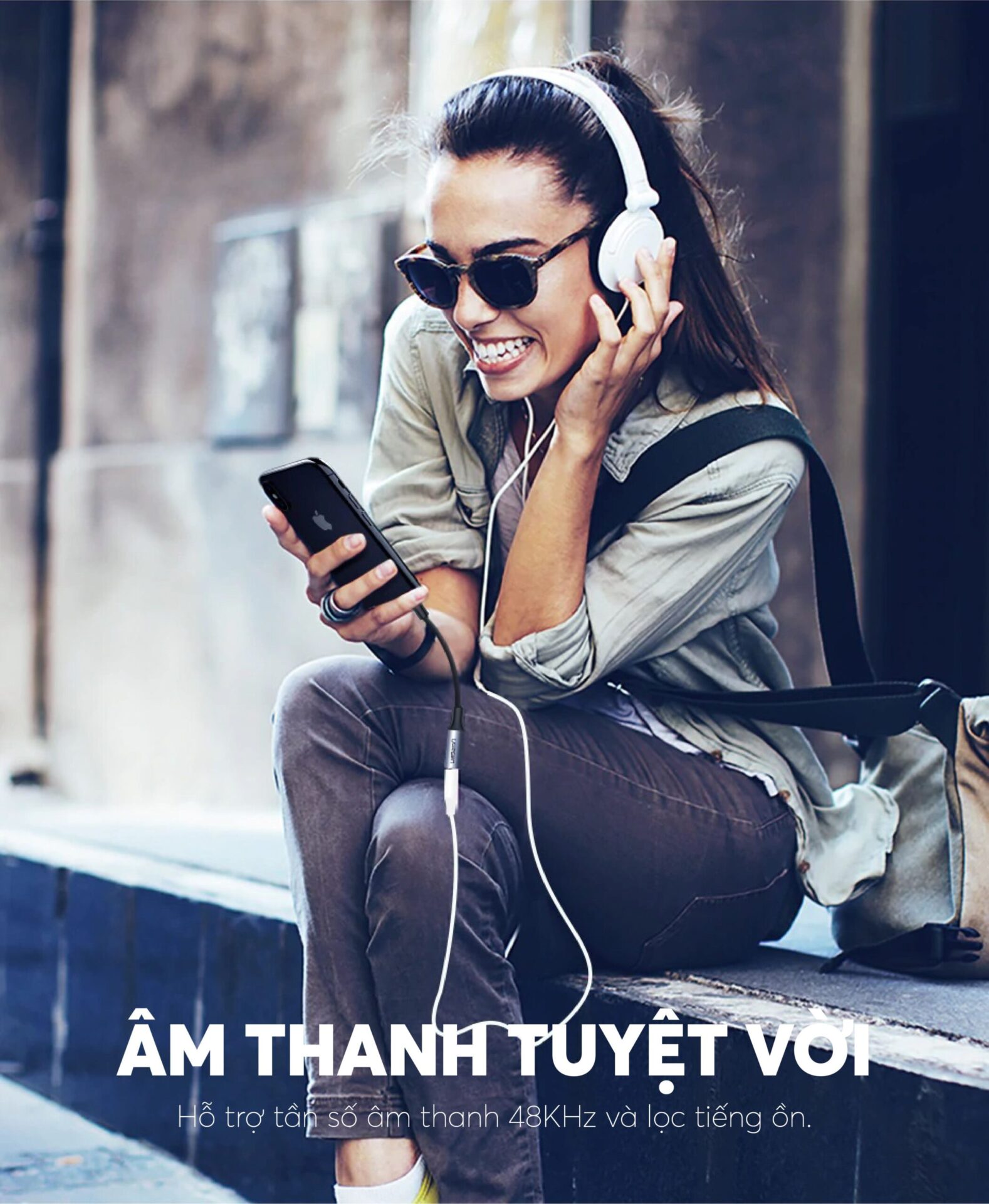 Cáp chuyển Lightning sang 3.5mm Audio UGREEN US211 Hỗ trợ chuẩn MFi - Kết nối tai nghe 3.5mm cho iPhone 11 Pro Max / iPhone Xs Max, …