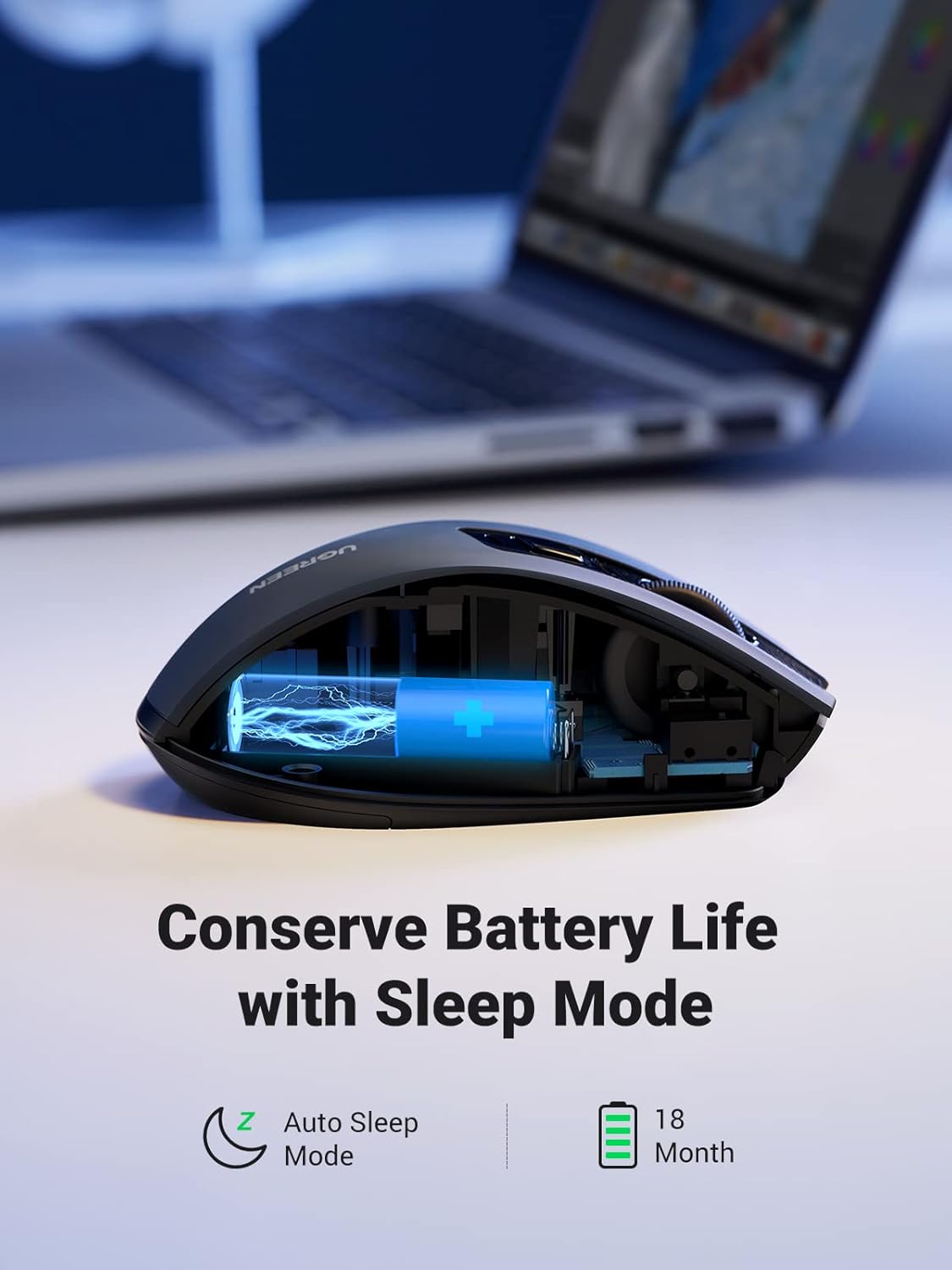 Chuột máy tính Bluetooth công thái học Ugreen MU006 - Hình ảnh 6