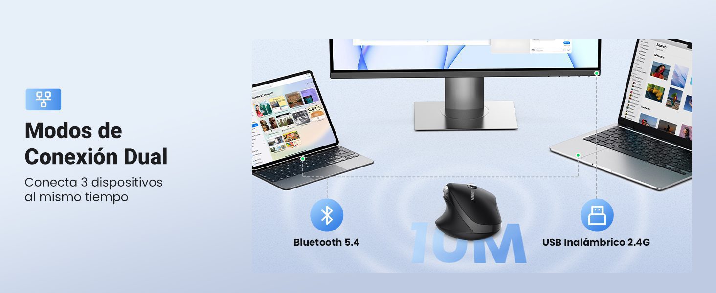 UGREEN M751 - Chuột máy tính công thái học không dây Bluetooth 22 UGREEN M751 - Chuột máy tính công thái học không dây Bluetooth