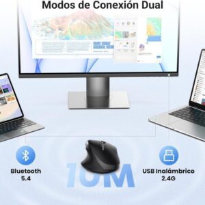 UGREEN M751 - Chuột máy tính công thái học không dây Bluetooth - Hình ảnh 9