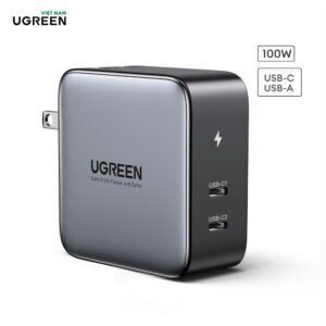 Củ sạc nhanh GaN Ugreen 100W – 2 cổng Type C