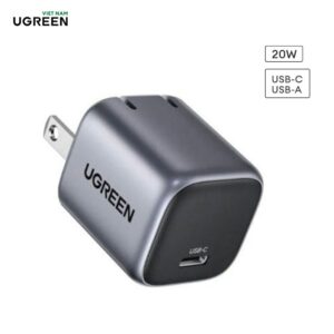 Củ sạc nhanh GaN 20W Ugreen CD318 sạc nhanh cho IPhone, SamSung, Xiaomi, Oppo
