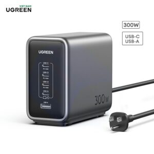 Bộ sạc Ugreen 300W để bàn đa năng Nexode GaN CD333
