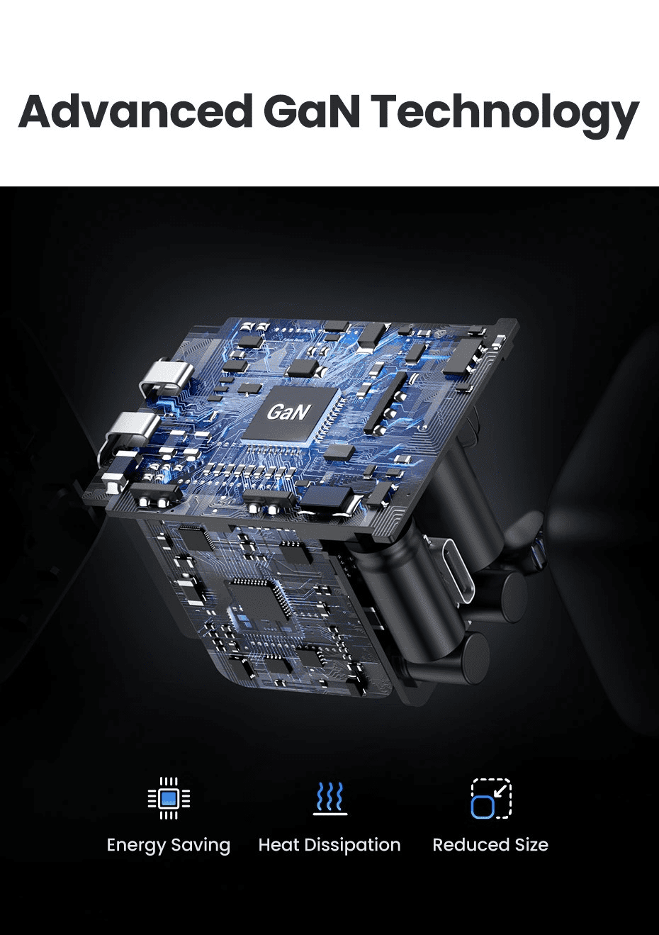 Củ sạc nhanh GaN 20W Ugreen CD318 sạc nhanh cho IPhone, SamSung, Xiaomi, Oppo