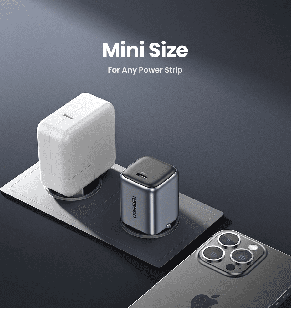 Củ sạc nhanh GaN 20W Ugreen CD318 sạc nhanh cho IPhone, SamSung, Xiaomi, Oppo