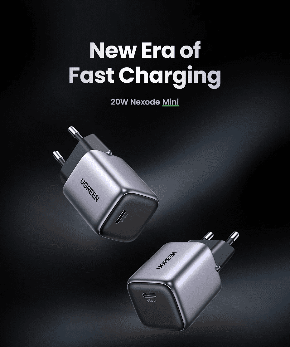 Củ sạc nhanh GaN 20W Ugreen CD318 sạc nhanh cho IPhone, SamSung, Xiaomi, Oppo