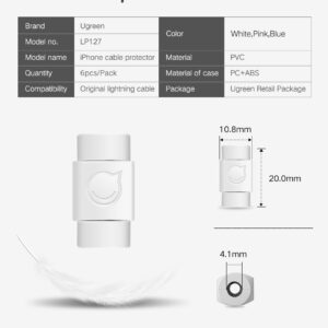 Đầu bọc bảo vệ cáp sạc màu trắng Ugreen 40705 - Hình ảnh 11