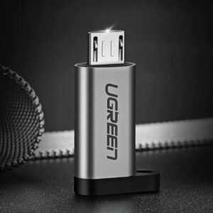 Đầu chuyển Type C sang Micro USB UGREEN US282 Vỏ nhiệt tản nhiệt tốt, kèm móc khóa - Hình ảnh 2