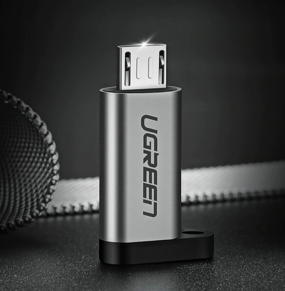 Đầu chuyển Type C sang Micro USB UGREEN US282 Vỏ nhiệt tản nhiệt tốt, kèm móc khóa - Hình ảnh 2