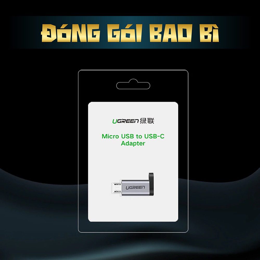 Đầu chuyển Type C sang Micro USB UGREEN US282 Vỏ nhiệt tản nhiệt tốt, kèm móc khóa - Hình ảnh 6