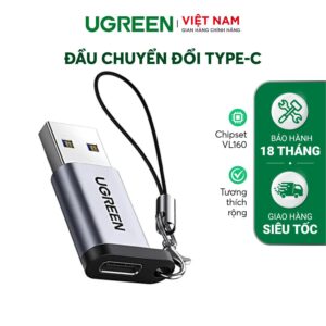 Đầu chuyển Type C sang USB 3.0 UGREEN US204 – Tốc độ truyền lên đến 10Gbps, hỗ trợ tương thích ngược