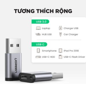 Đầu chuyển Type C sang USB 3.0 UGREEN US204 - Tốc độ truyền lên đến 10Gbps, hỗ trợ tương thích ngược - Hình ảnh 8