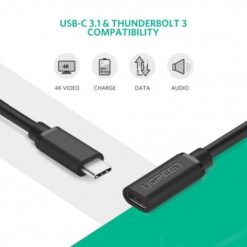 Dây sạc nhanh nối dài Type C UGREEN 40574 - Truyền tải video, hình ảnh 4K full HD