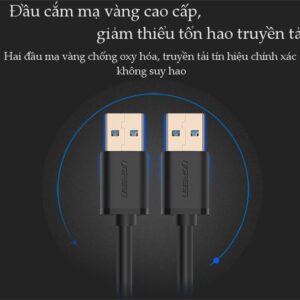 Dây USB 3.0 đực sang đực hỗ trợ tốc độ truyền tải 5Gbps dài 0.5-2M UGREEN US128 - Hình ảnh 3
