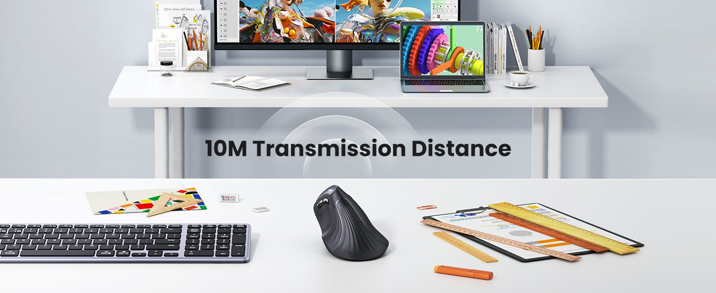 Ugreen MU008 – Chuột Bluetooth Công Thái Học Tích Hợp Wifi 2.4G 5