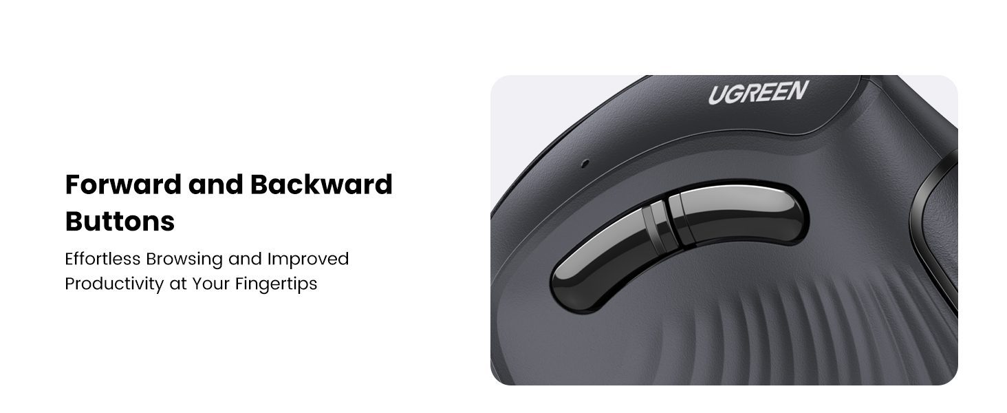 Ugreen MU008 – Chuột Bluetooth Công Thái Học Tích Hợp Wifi 2.4G 11